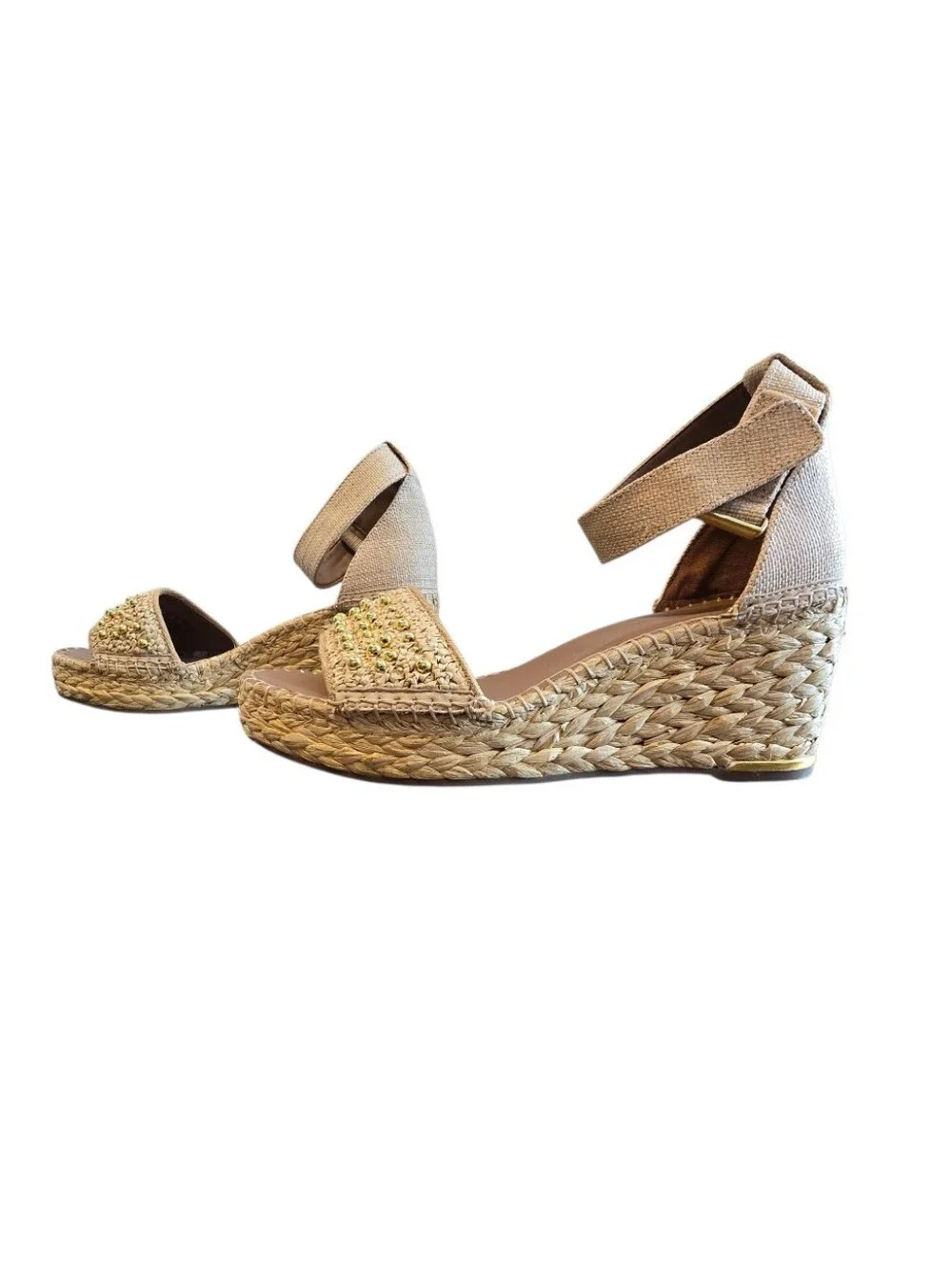 Franco Sarto Clemens Espadrille Wedge Sandals 10 W